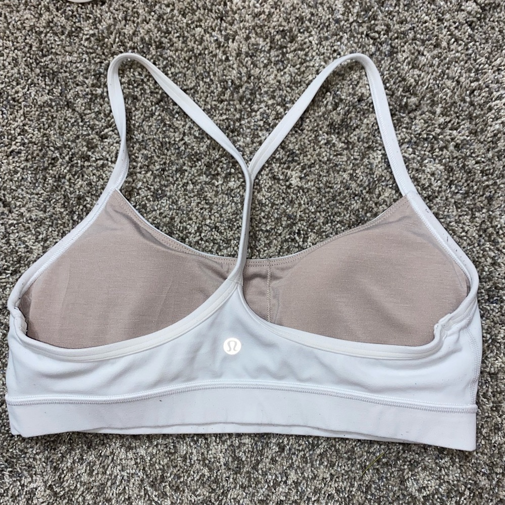 White lululemon bra. Barley worn. In great condition